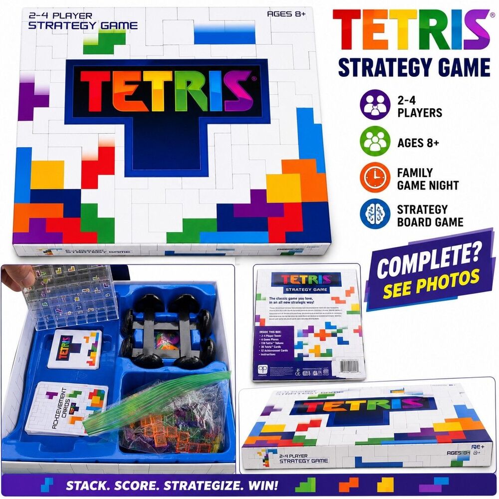 Tetris Strategy Board Game 2-4 Players Ages 8+ Family Game - FAST SHIP